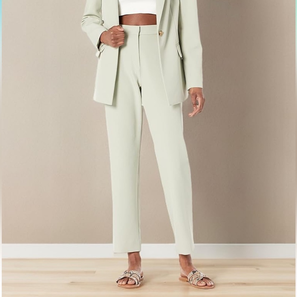 NWT Amazon The Drop Abby Flat Front Pant- Desert Sage